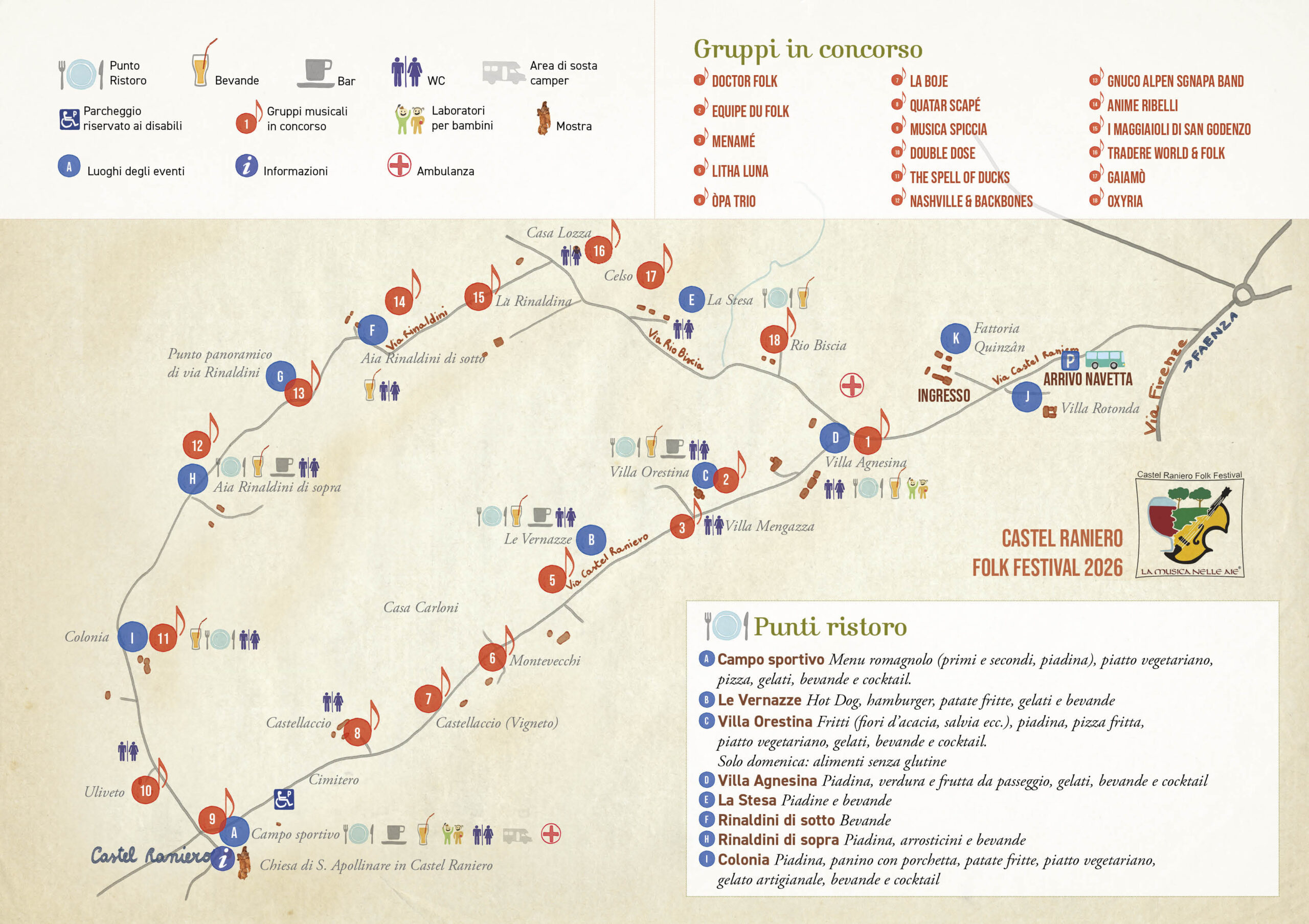 La mappa della festa